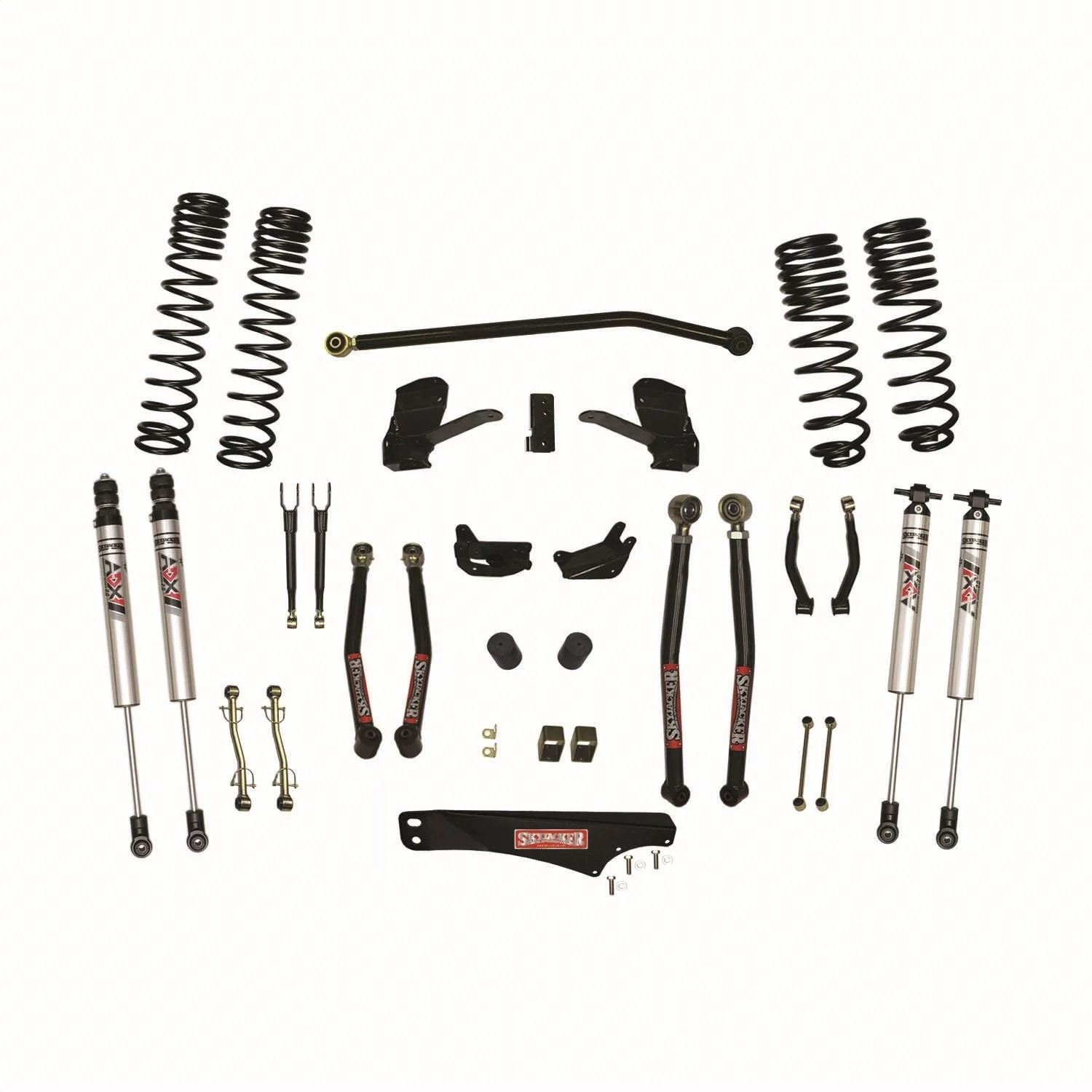 Skyjacker JK40LKLTSX-XM - 4 In. Long Arm Suspension Lift Kit With ADX M2.0 Aluminum Monotube Shocks