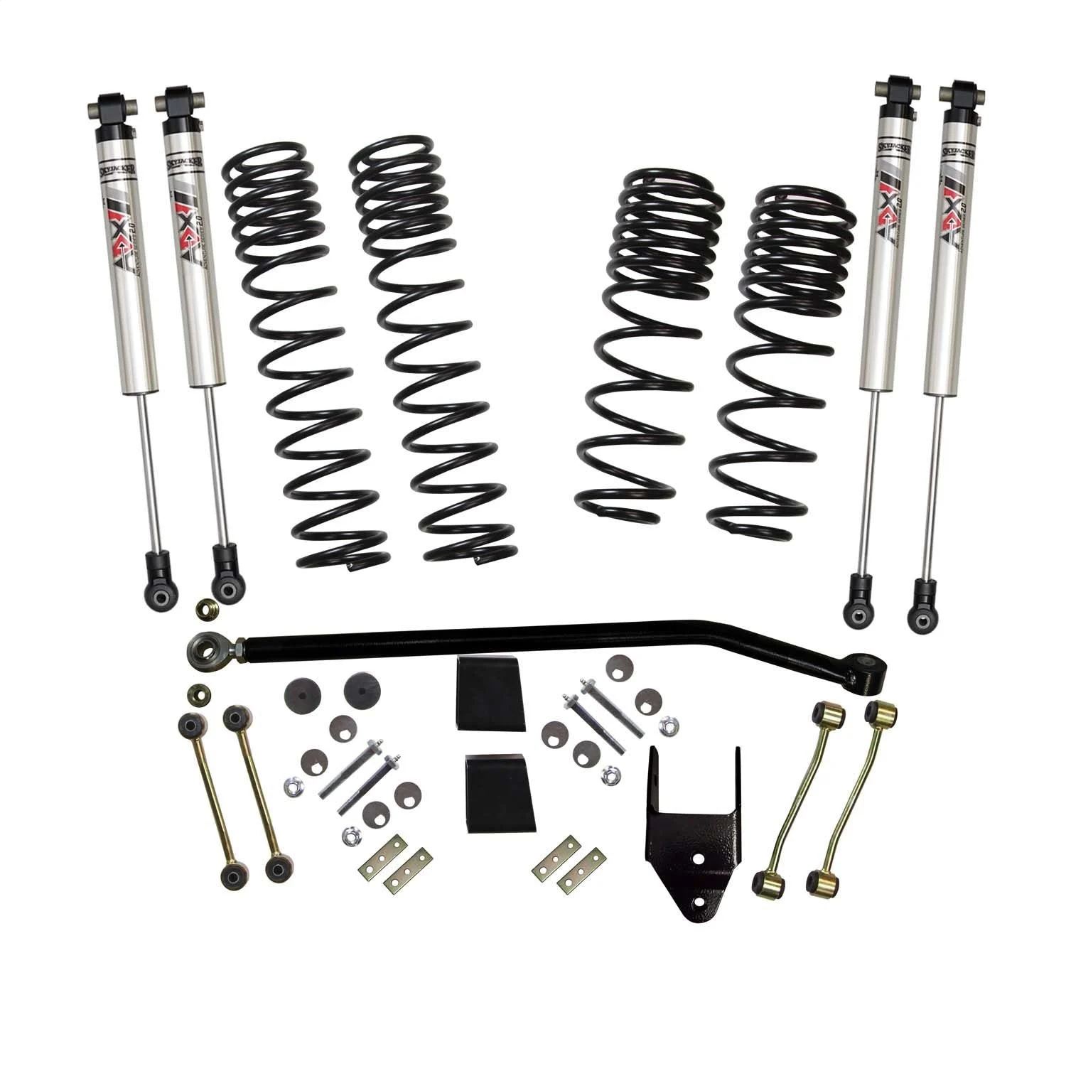 Skyjacker JL37EBKXMLT - 3.75 In. Suspension Lift Kit With ADX M2.0 Aluminum Monotube Shocks