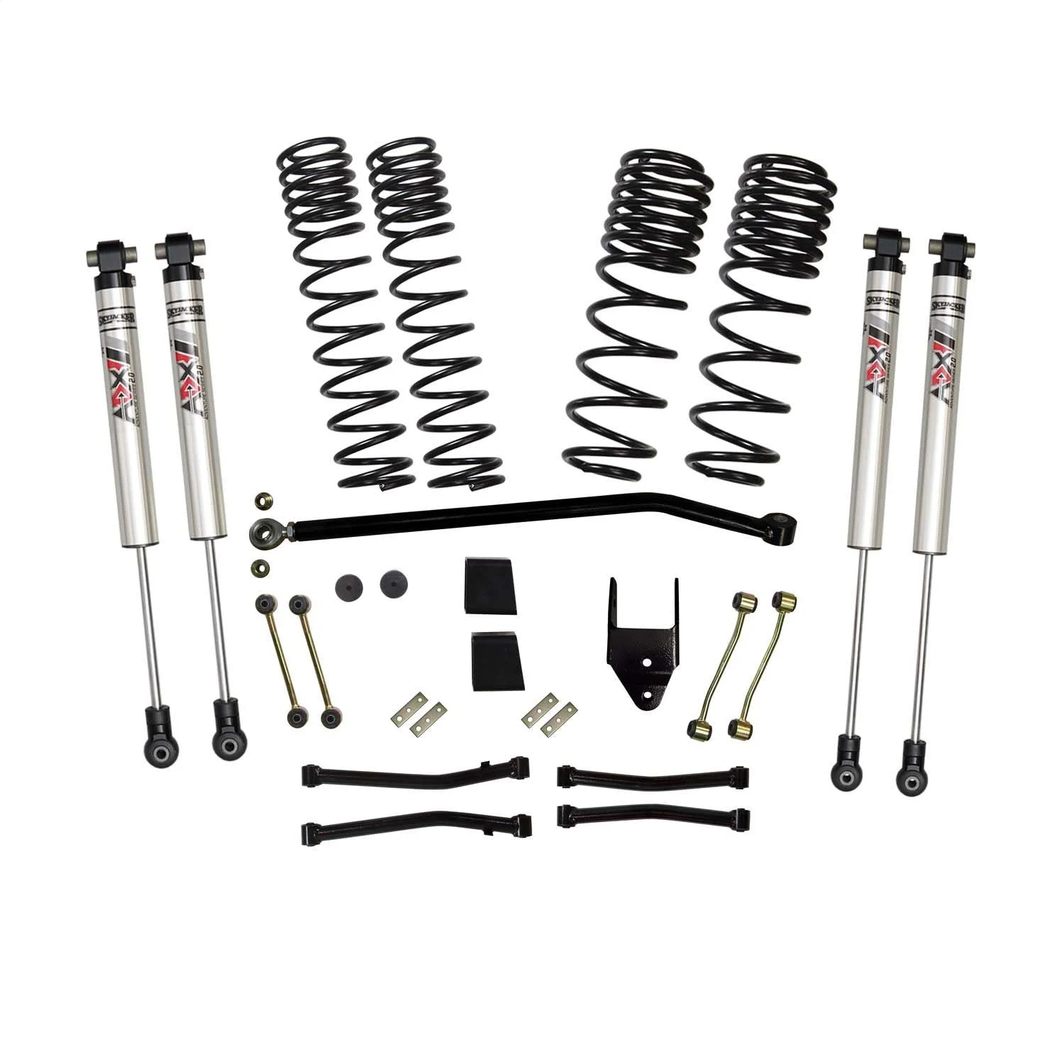 Skyjacker JL45EBKXMLT - 4.5 In. Suspension Lift Kit With ADX M2.0 Aluminum Monotube Shocks
