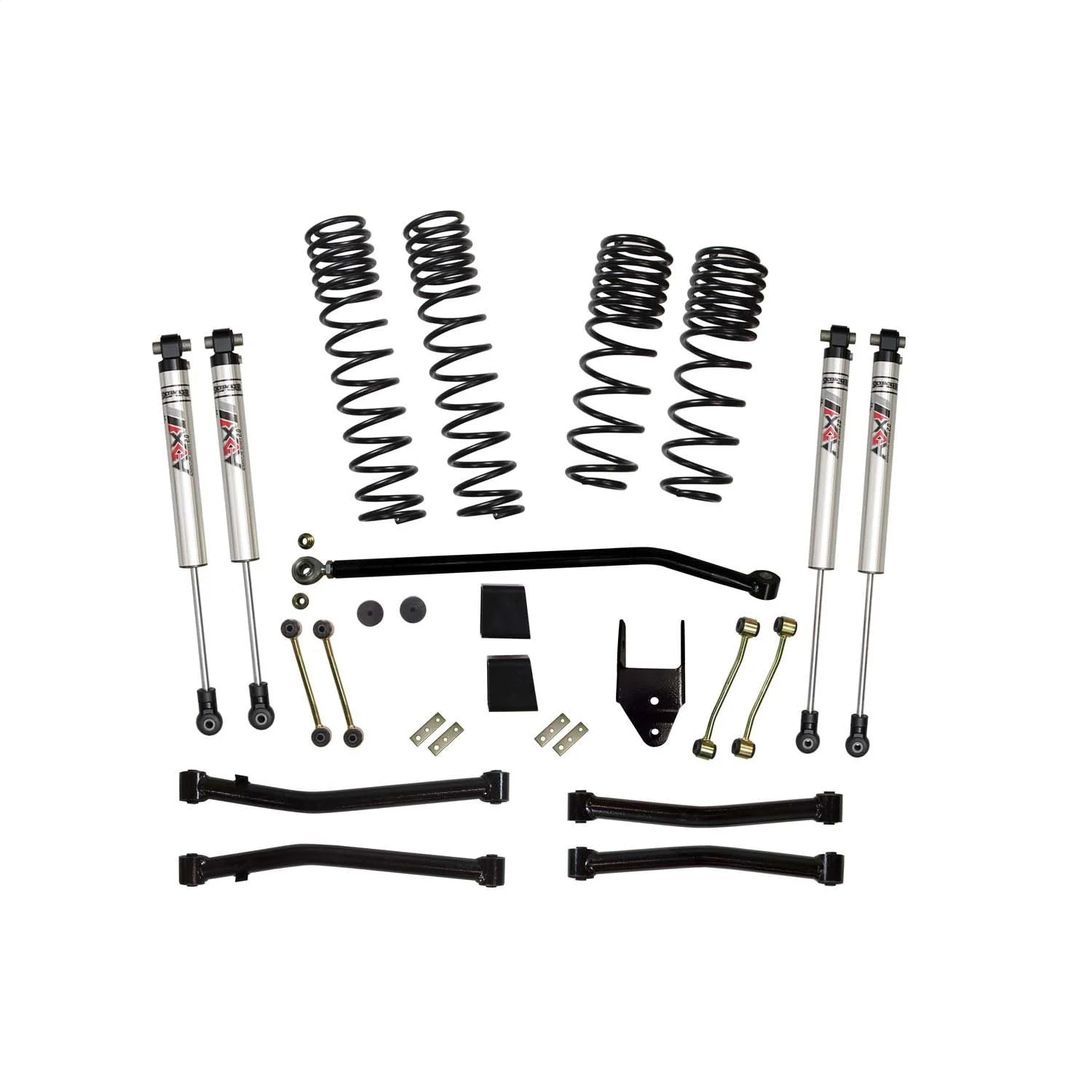 Skyjacker JL45R3BKXMLT - 4.5 In. Suspension Lift Kit With ADX M2.0 Aluminum Monotube Shocks