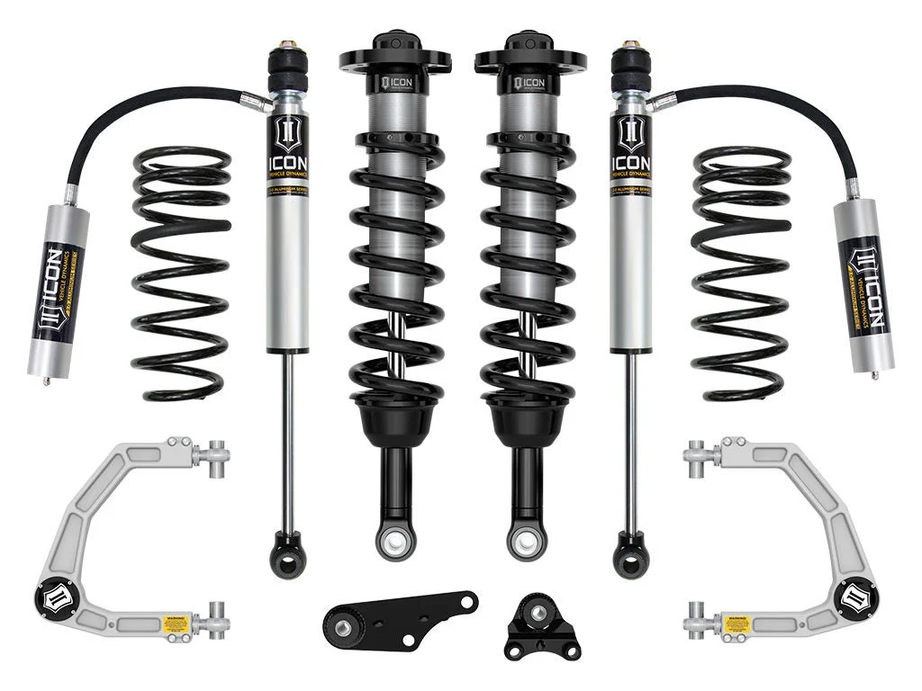 Icon K53293S - 2024+ Toyota Tacoma 1.25in-3in Stage 3 Suspension System Billet w/ Triple Rate Spring