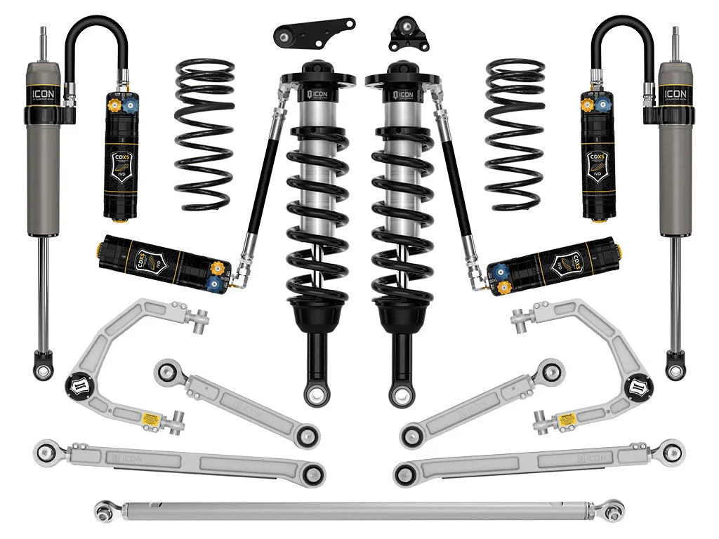 Icon K53302X - 2024-2025 Toyota Tacoma 1.25-3" Lift, Stage 12 Suspension System, Billet, Overland Rear Springs