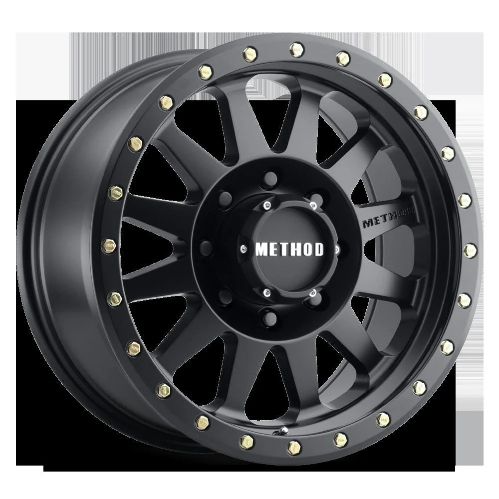 Method Wheels MR30468080500 - Method MR304 Double Standard 16x8 0mm Offset 8x6.5 130.81mm CB Matte Black Wheel