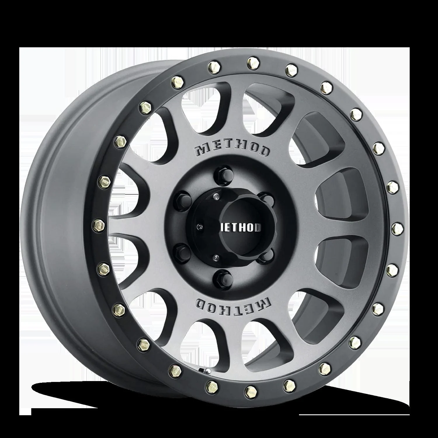 Method Wheels MR30589060818 - Aluminum Wheels 18x9 NV MR305 Bolt Pattern 6 On 139.7 Offset 18 Lip Size 1.38 Titanium TT Matte Black Lip Method