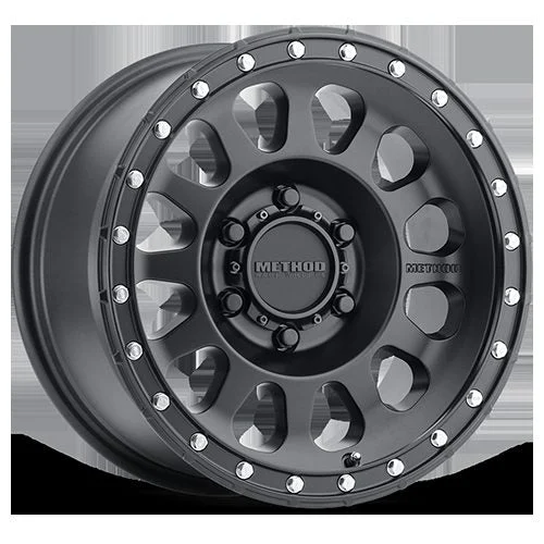 Method Wheels MR31521060518N - Aluminum Wheels 20x10 MR315 Bolt Pattern 6 On 139.7 Offset -18 Lip Size 3.27 Matte Black MB Method