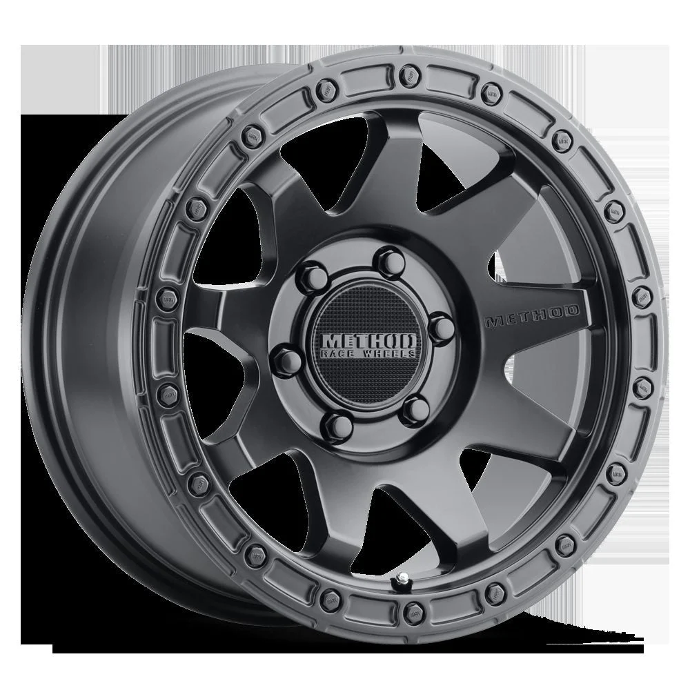 Method Wheels MR31779060512N - Method MR317 17x9 -12mm Offset 6x5.5 106.25mm CB Matte Black Wheel