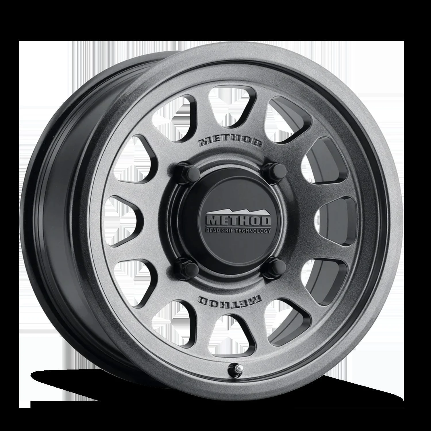 Method Wheels MR414570461252 - Method MR414 Bead Grip 15x7 / 5+2/38mm Offset / 4x156 / 132mm CB Graphite Wheel