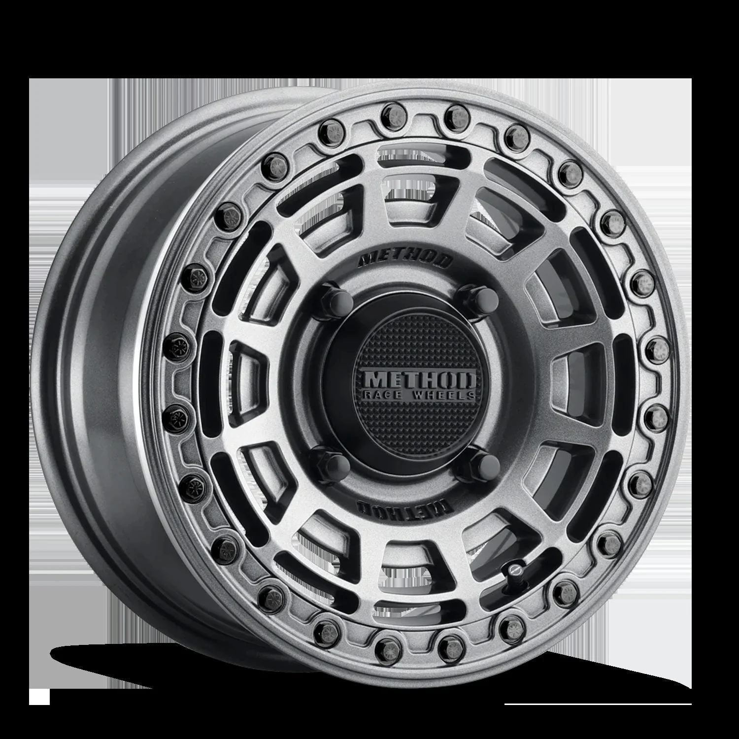 Method Wheels MR415570471252B - Method MR415 Beadlock 15x7 / 5+2/38mm Offset / 4x136 / 106mm CB Graphite Wheel - Gloss Graphite Ring