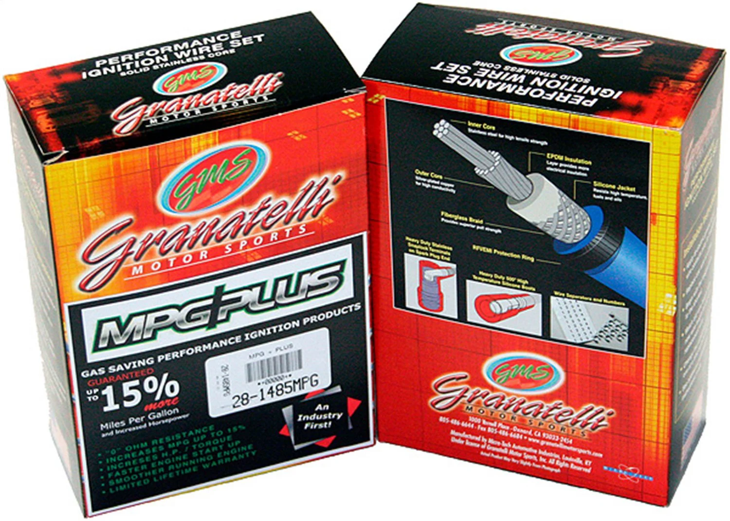 Granatelli Motorsports 28-1270S-R - Granatelli Ignition Wires And Coil On/Near Plug Connectors; GM LT Series Applications