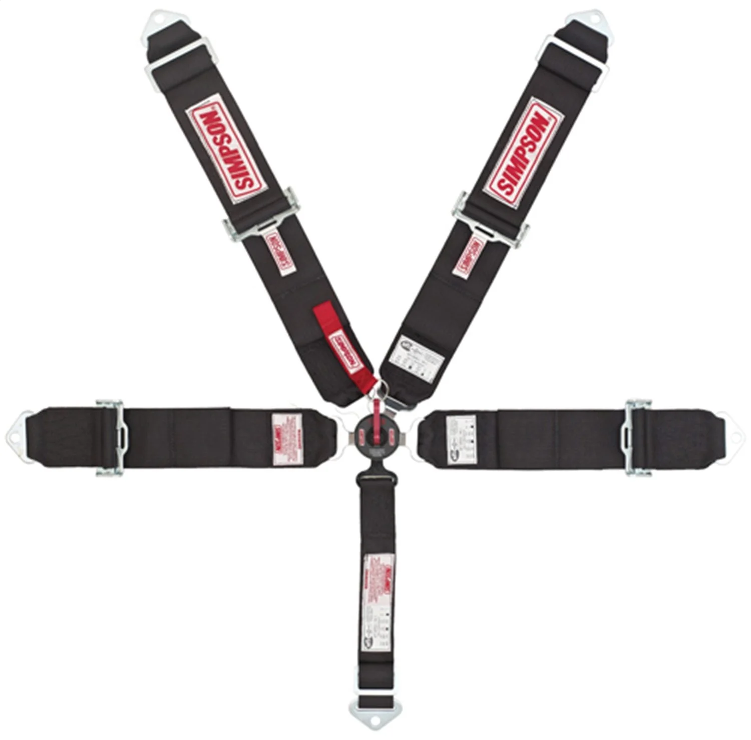 Simpson Safety 29112BK - Simpson Racing Lever Camlock Harness