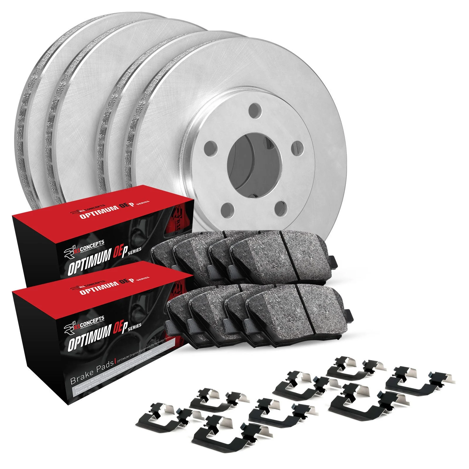R1 Concepts WFUH2-74013 - Brake Rotor- Blank with Optimum Oe Pads & Hdw