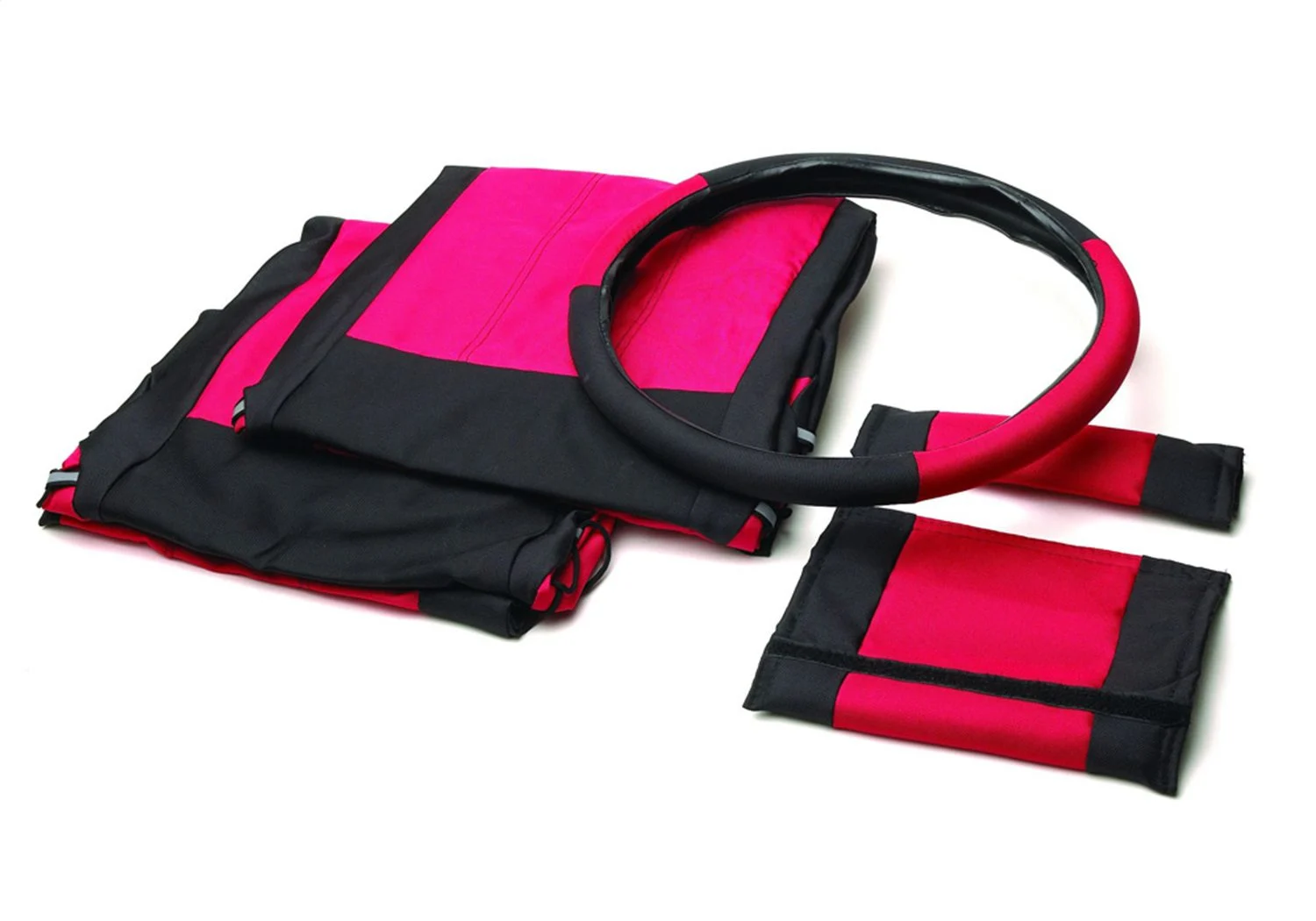 Rampage 5056530 - 1987-1995 Jeep Wrangler(YJ) Comfort Combo Seat Covers - Black/Red