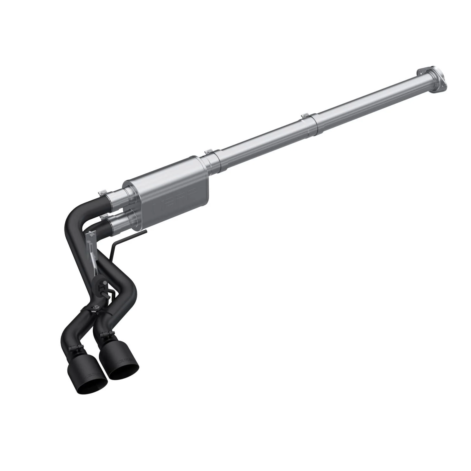 MBRP S5217BLK - 3 inch Cat-Back 2.5 inch Dual Pre-Axle (Race Profile) Black Coated  21-Up F-150