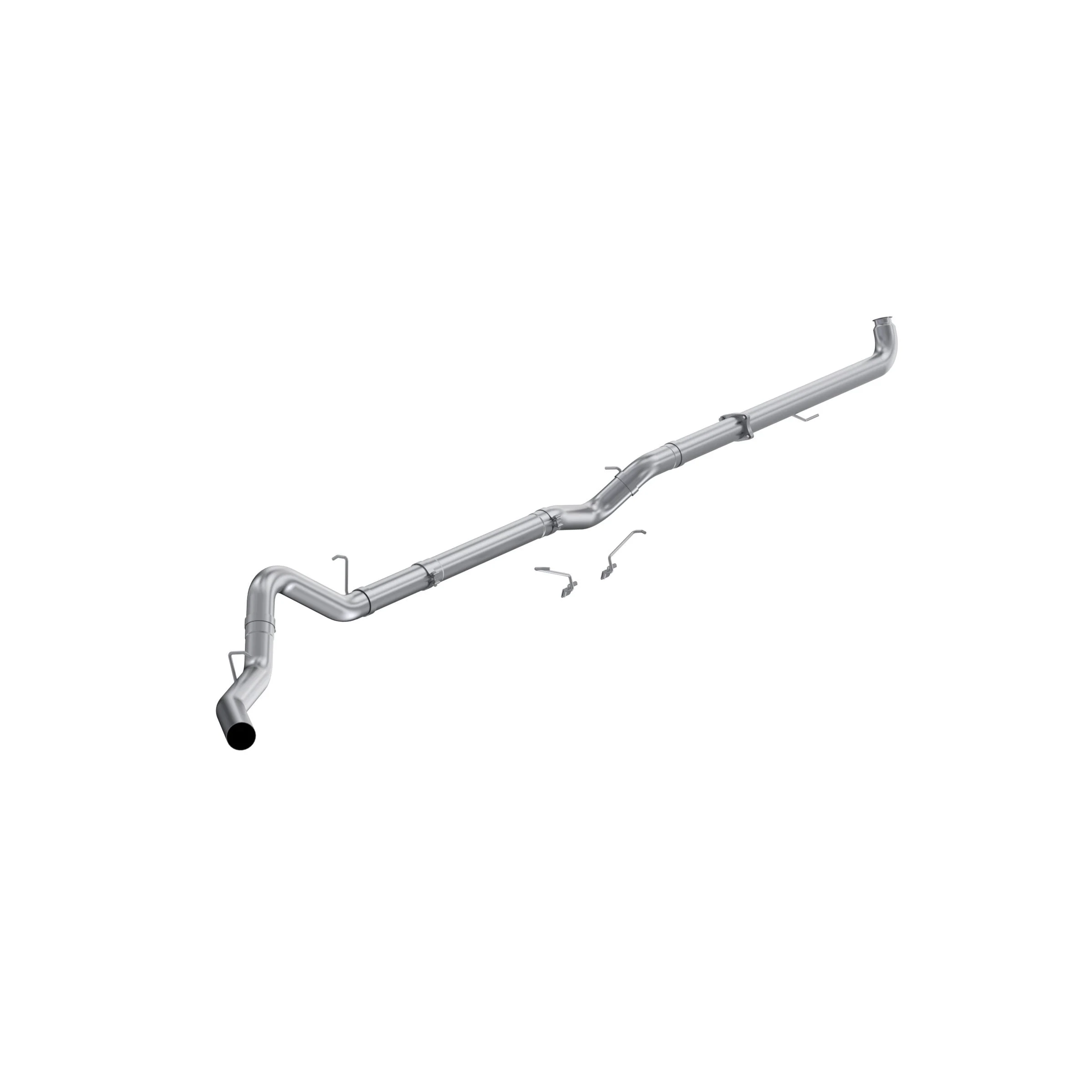 MBRP S6005PLM - 2001-2004 Chevrolet/GMC Silverado/Sierra 2500/3500 6.6L EC/CC 4 Inch Downpipe-Back No Muffler Single Side Exit Aluminized Steel