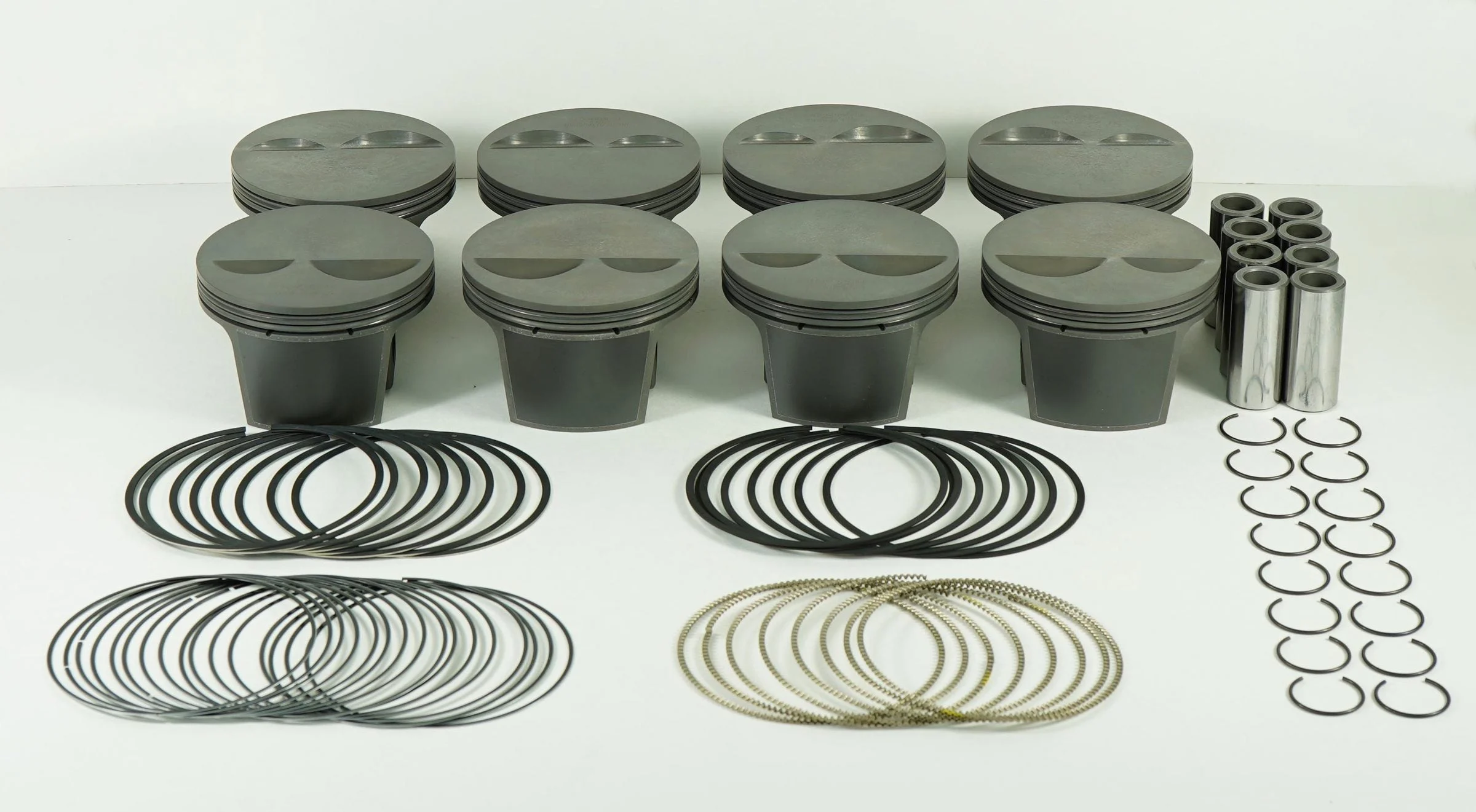 Mahle Motorsport 930206730 - Mahle MS Piston Set SBC 383ci 4.030in Bore 3.750stk 6.125in Rod .0927in Pin -2cc 11.5 CR Set of 8