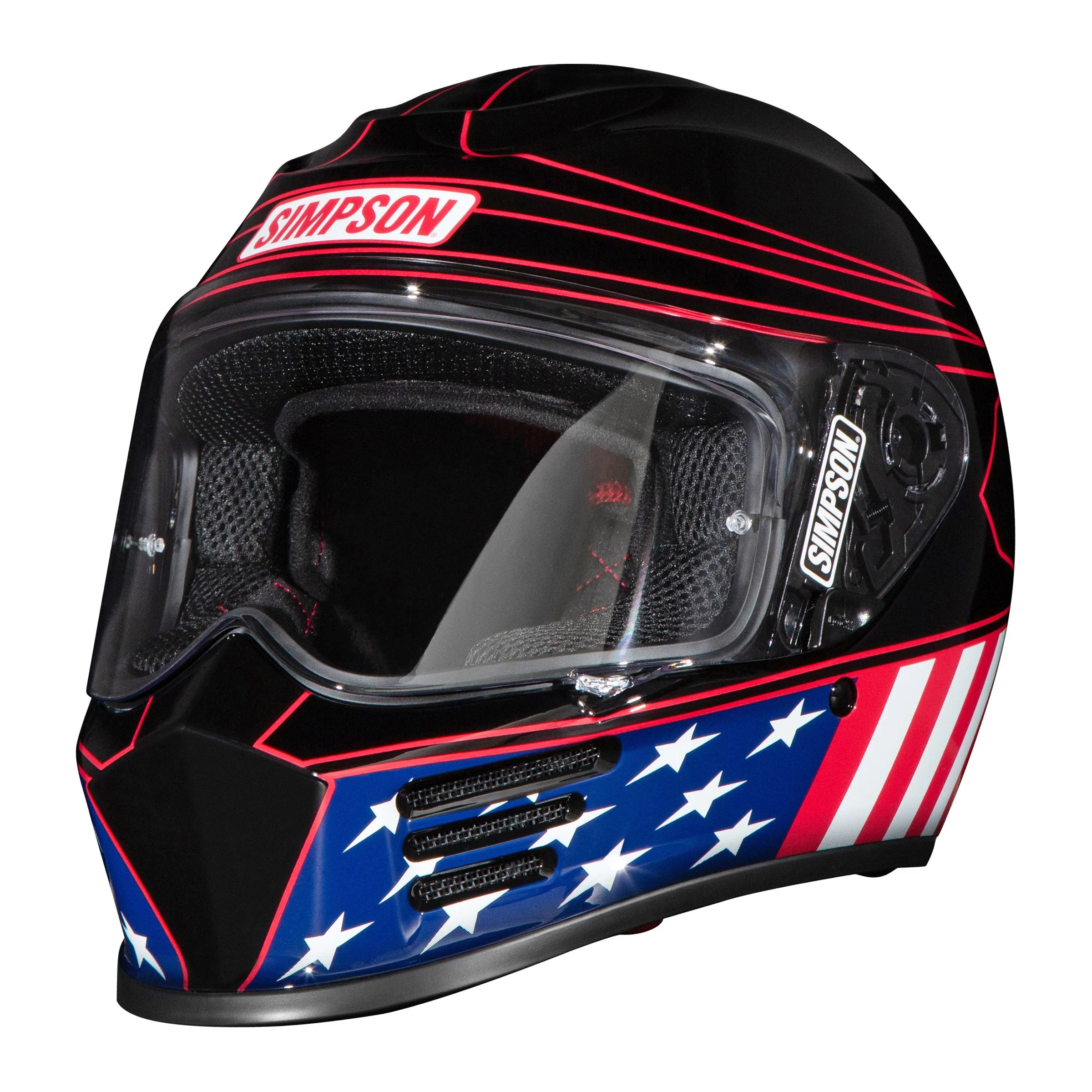 Simpson Motorcycle SPBAM1LG - Speed Bandit Helmet - Americana Classic - Large