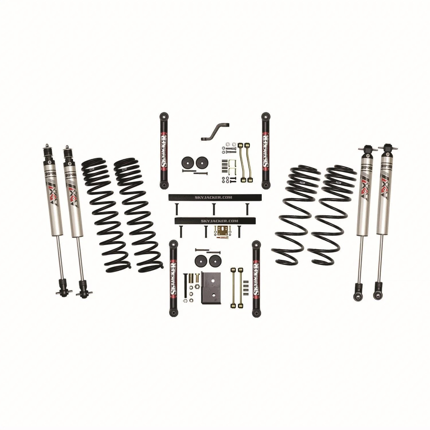 Skyjacker TJ401BKXMLT - 4 In. Suspension Lift Kit With ADX M2.0 Aluminum Monotube Shocks