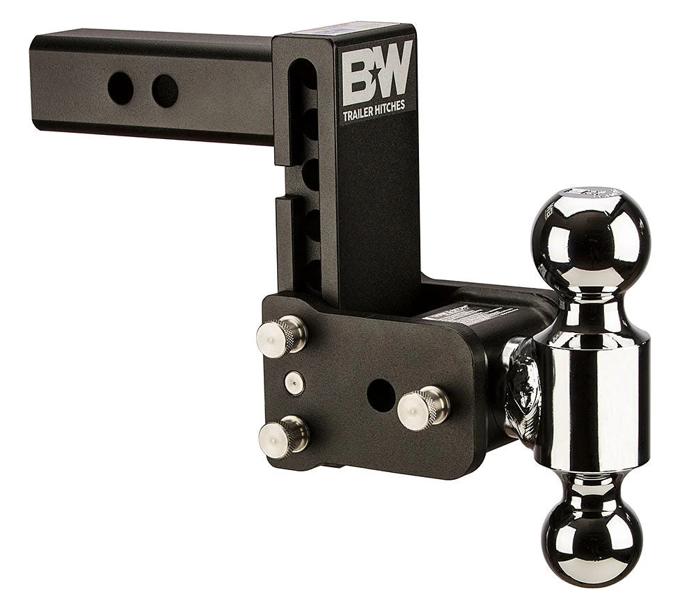 B&W Trailer Hitches TS10037B - B&W TOW AND STOW DUAL BALL 2 ADJ BALL MOUNT 5 DROP/5-1/2 RISE, BLACK