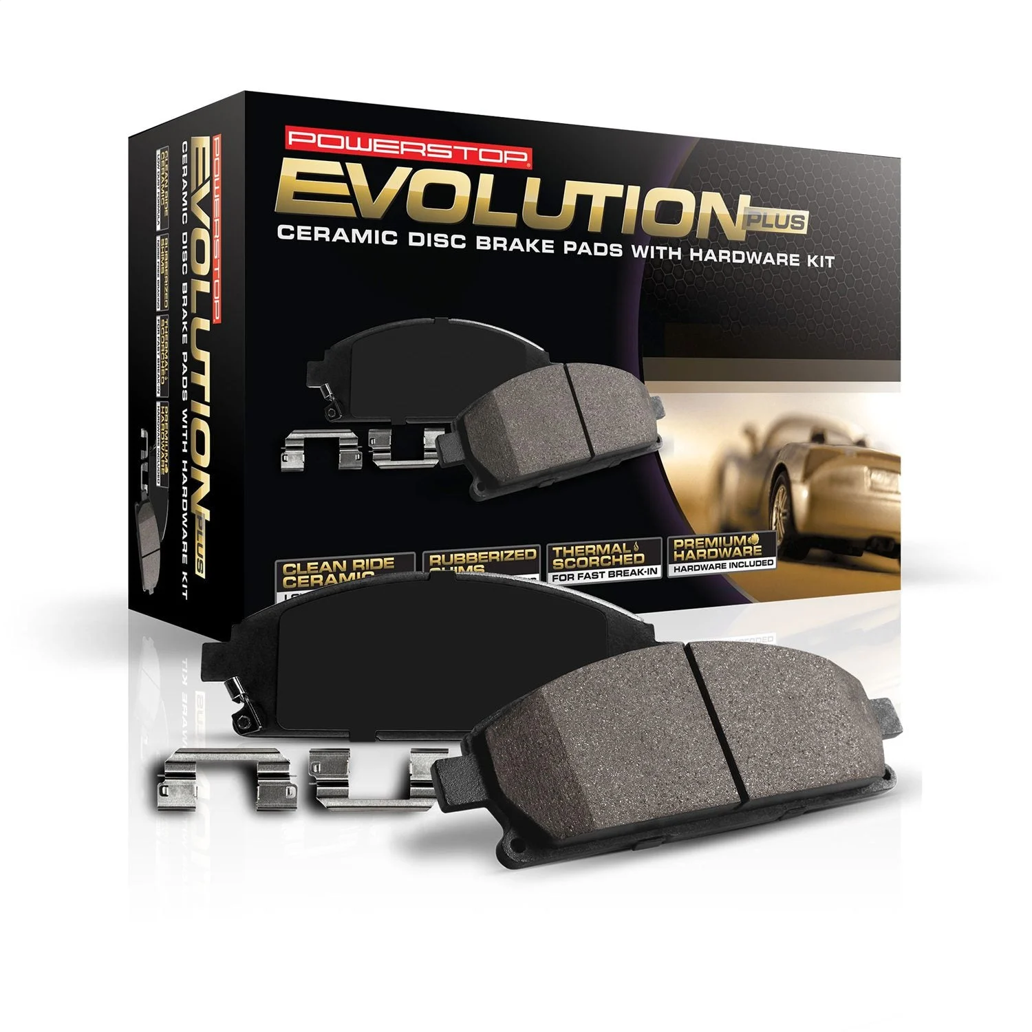 PowerStop 17-1455 - Power Stop 11-16 Dodge Durango Front Z17 Evolution Ceramic Brake Pads w/Hardware