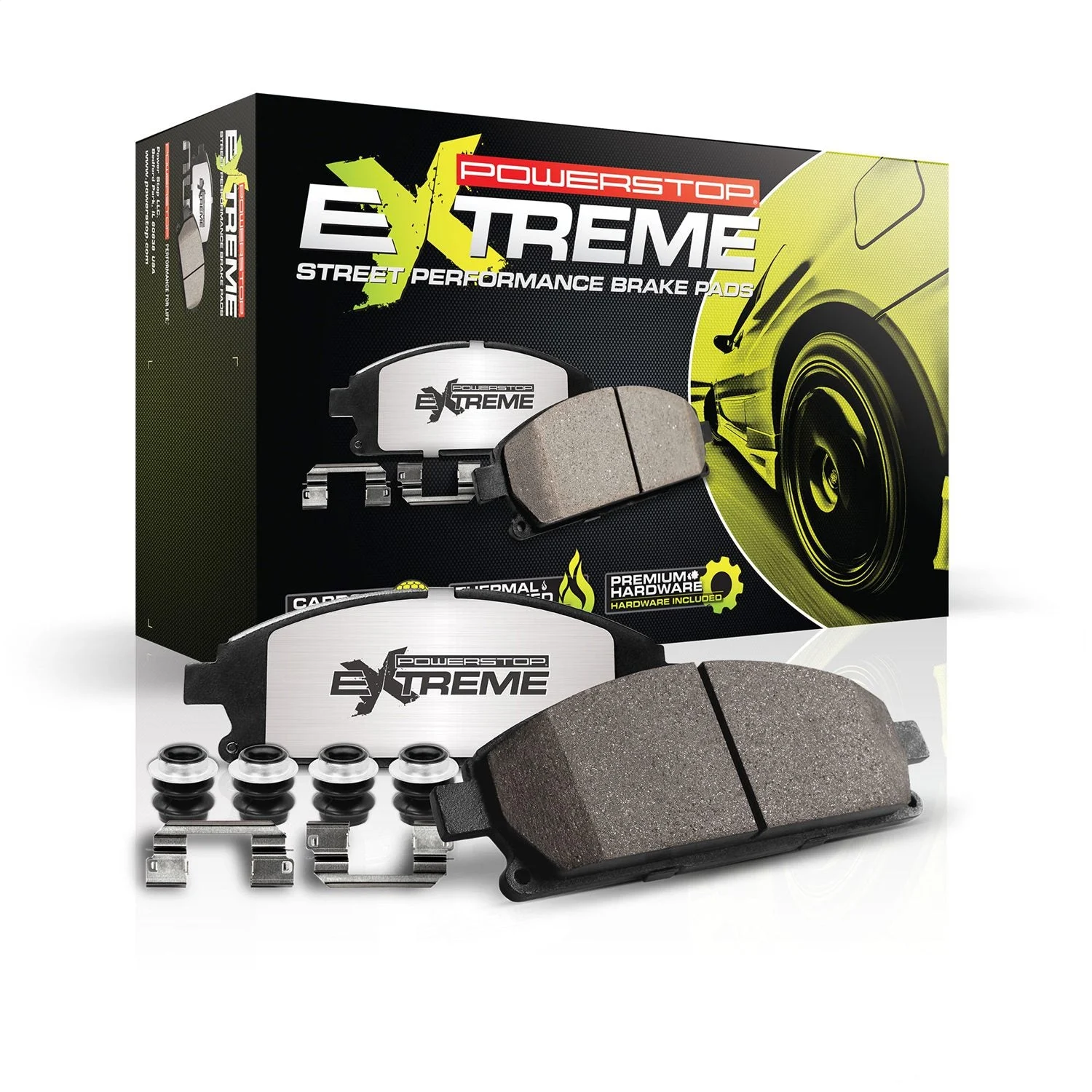 PowerStop Z26-1405 - Power Stop 16-19 Cadillac ATS Front Z26 Extreme Street Brake Pads w/Hardware