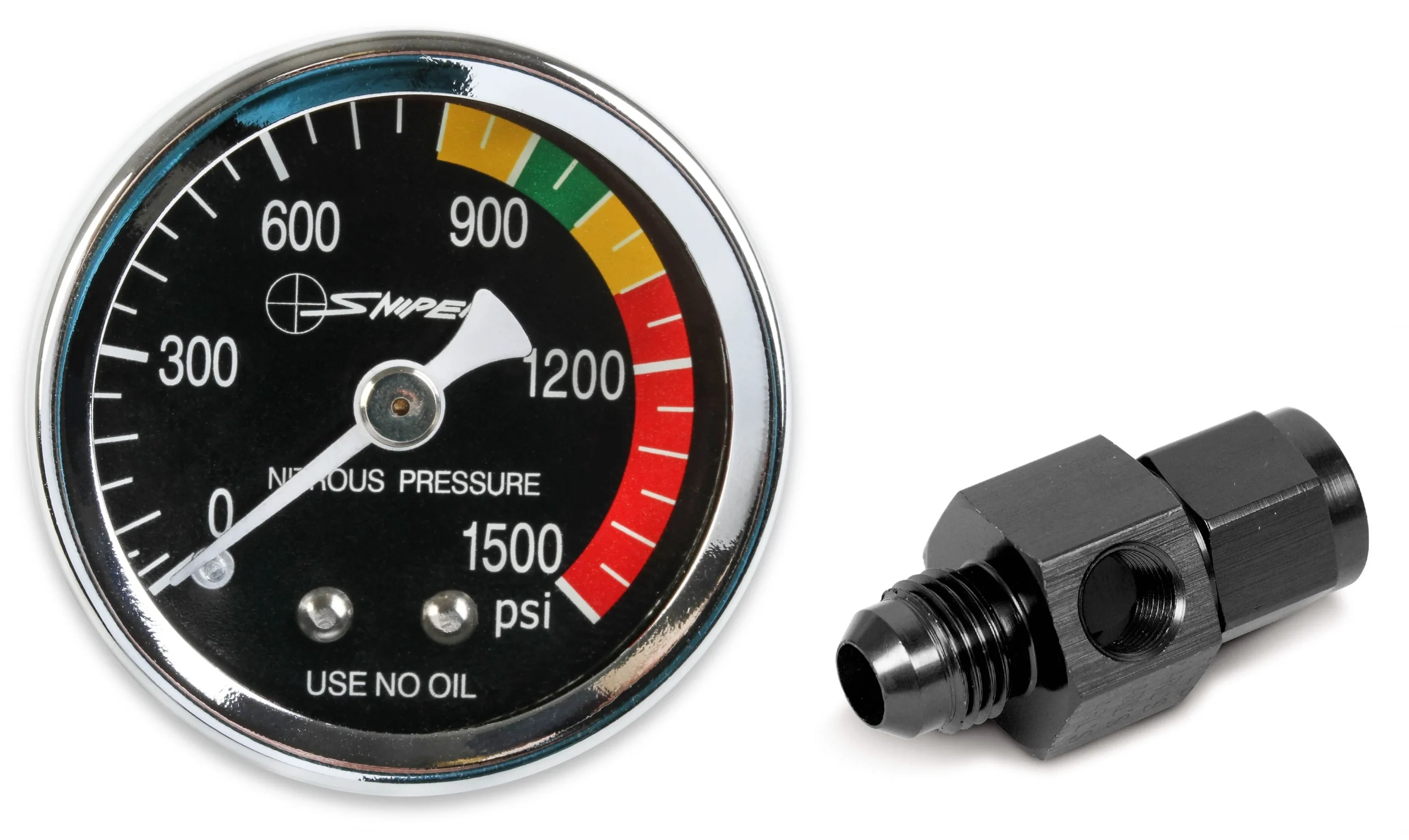 Black Faced Nitrous Gauge, Not Liquid Filled