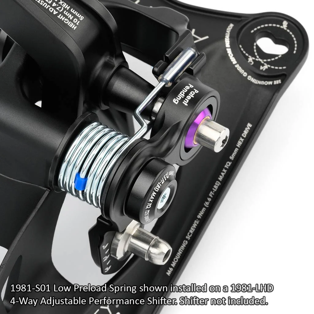 Low Preload Centering Spring for 1981-LHD and 1981-RHD Shifters
