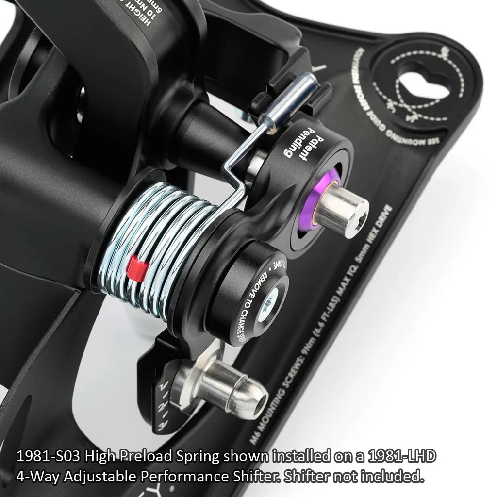 High Preload Centering Spring for 1981-LHD and 1981-RHD Shifters