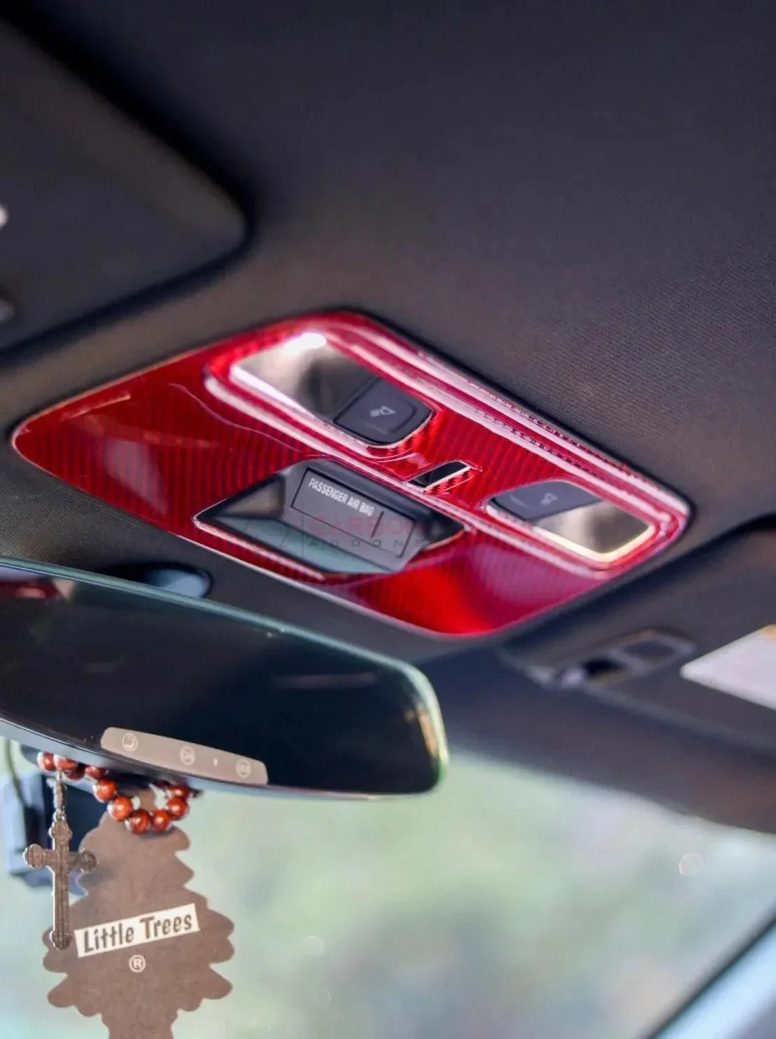 2016-2024 Camaro Carbon Fiber Overhead Dome Light Trim Overlay
