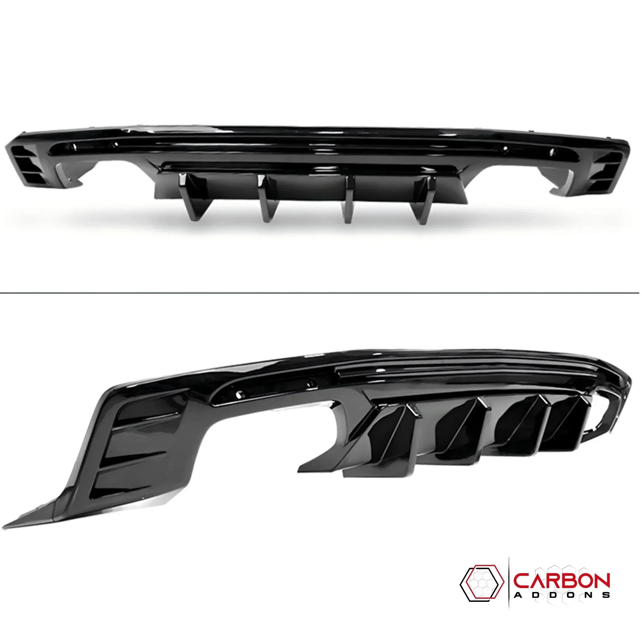 2016-2024 Camaro Quad Tip Rear Diffuser | Performance Track Style Gloss Black ABS Rear Valance