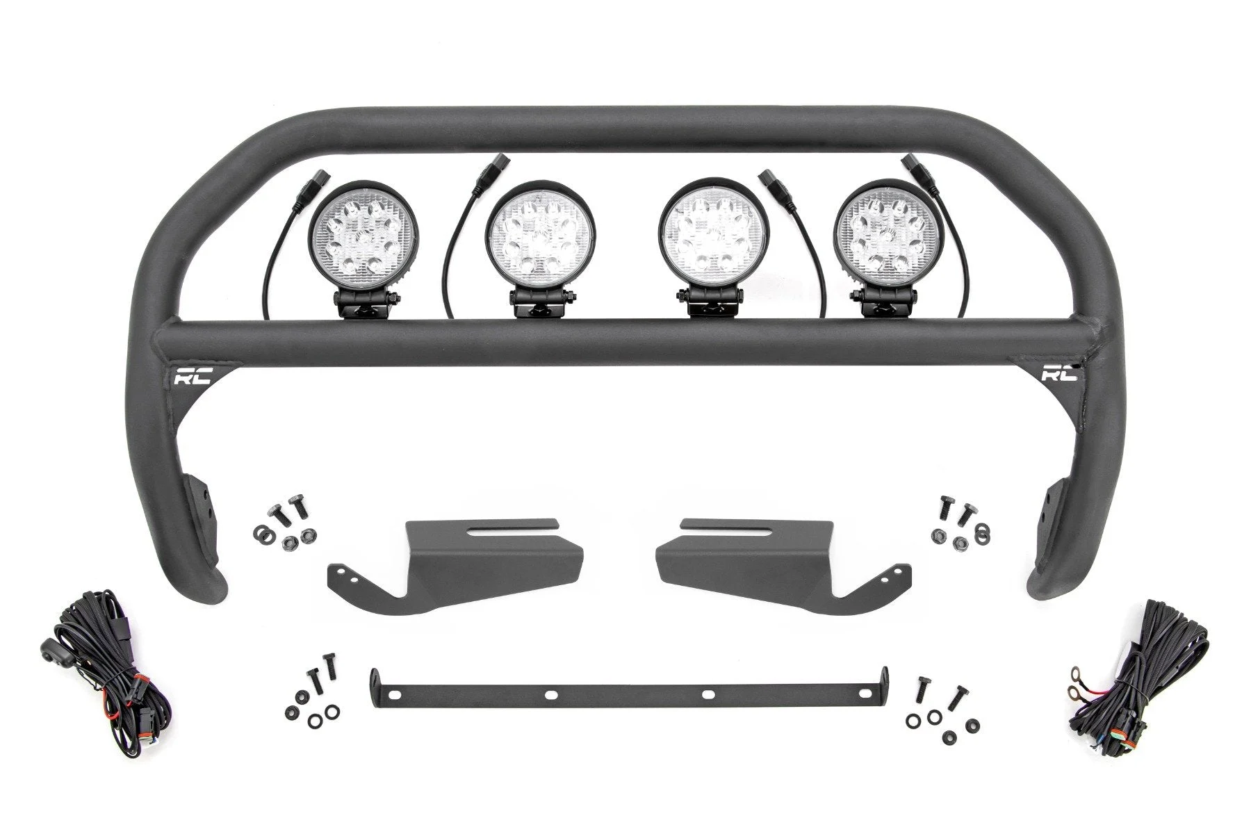 Nudge Bar | 4 Inch Round Led (x4) | OE Modular Steel | Ford Bronco 4WD (21-26)