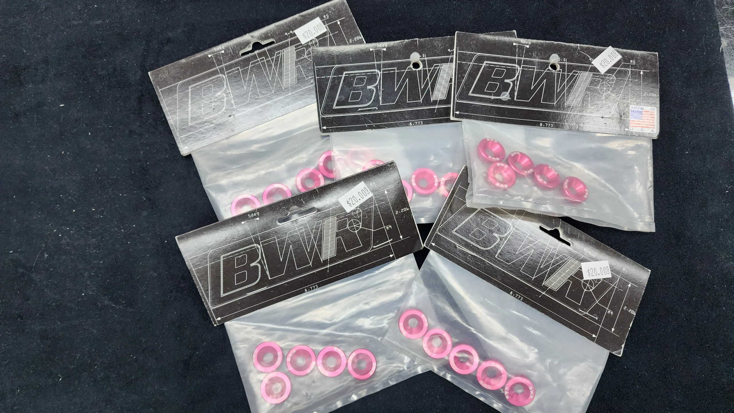Blackworks 5 bolt washer kit (PINK)