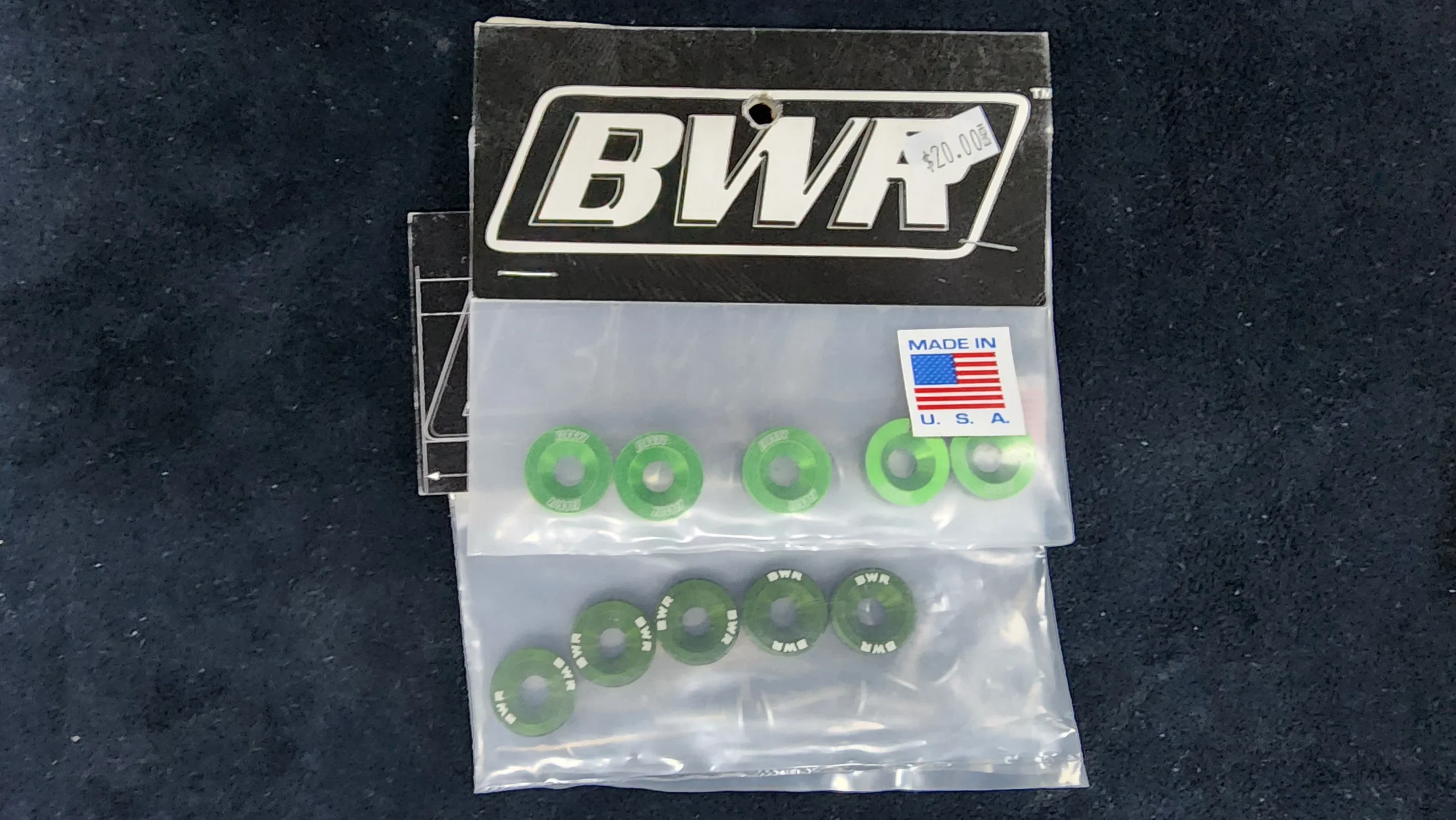 Blackworks 5 bolt washer kit (GREEN)