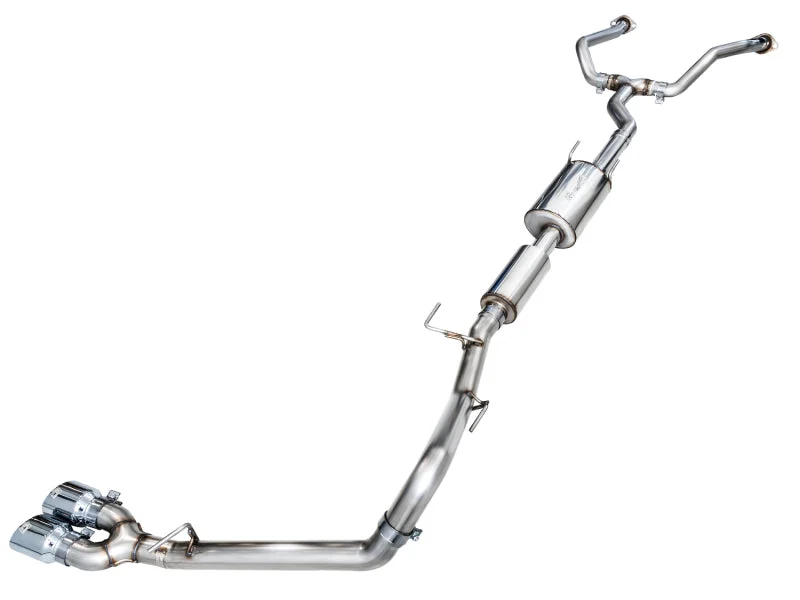 AWE Tuning 0FG Exhaust for 3rd Gen Toyota Tundra - Dual Chrome Silver Tips