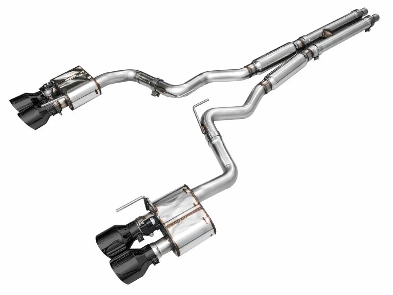 AWE 2024 Ford Mustang Dark Horse S650 RWD SwitchPath Cat-Back Exhaust w/ Quad Diamond Black Tips