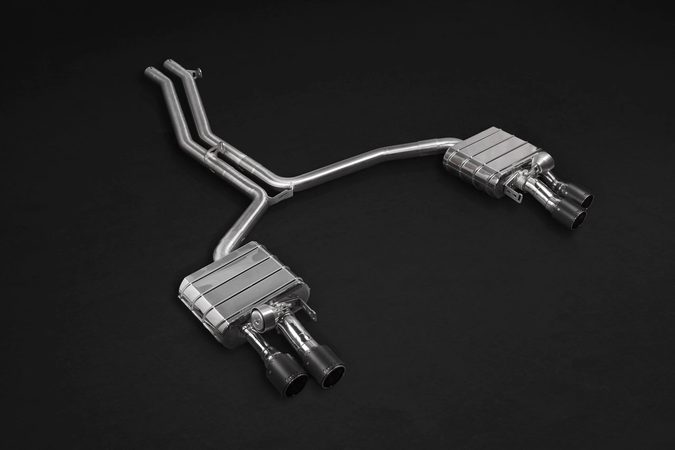 Audi S8/Plus (D4) - Valved Exhaust, Mid Pipes + Carbon Tips (CES3)