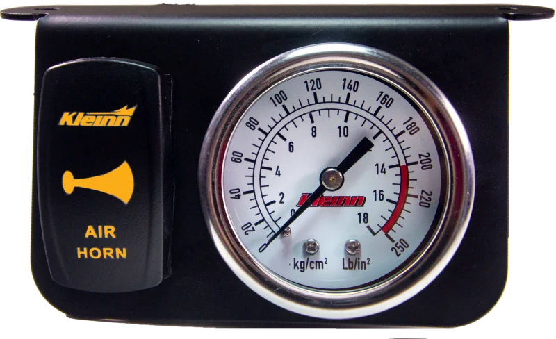 Kleinn Panel Mounted 160 PSI Gauge w/ an Illuminated AMBER Momentary Rocker Switch