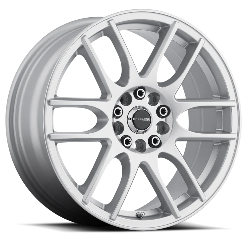 Raceline 141S Mystique 17x7.5in / 5x108/5x114.3 BP / 40mm Offset / 72.62mm Bore - Gloss Silver Wheel