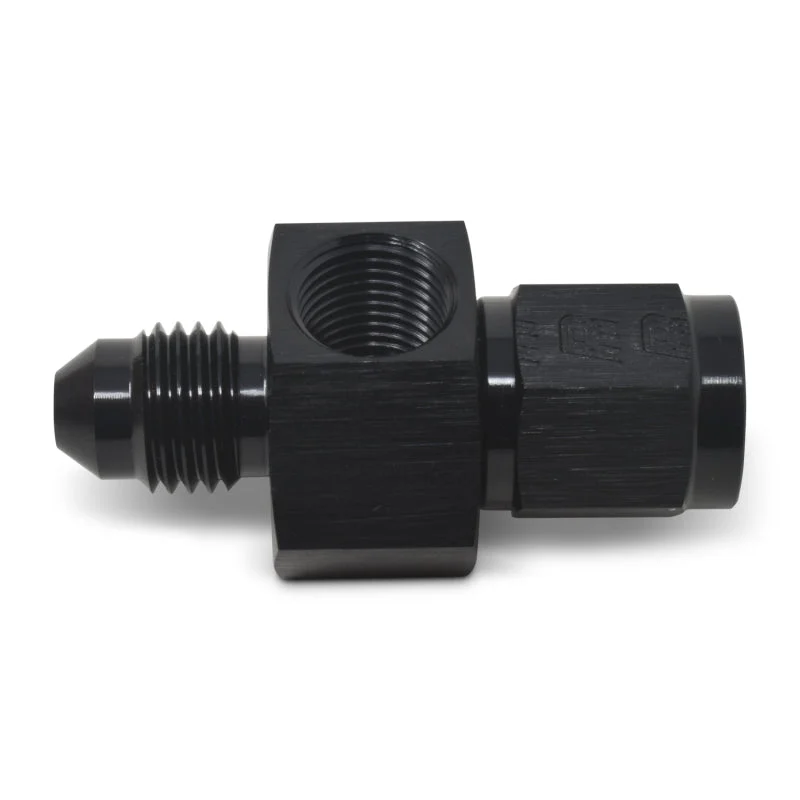 Russell Fuel Pressure Take Off -4 An Female To Male W/ 1/8in Npt Blk Anodize