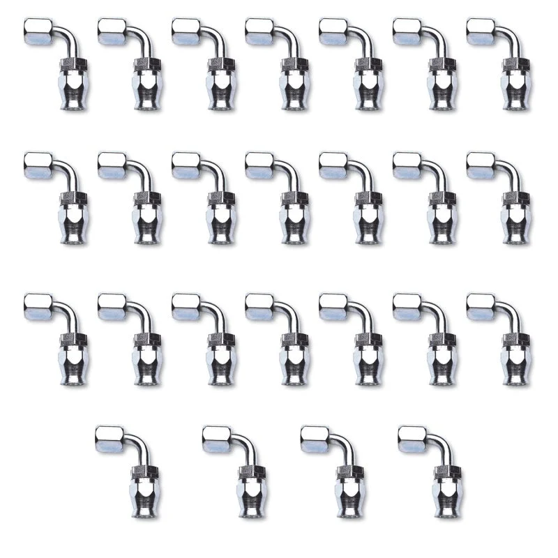Russell Performance -6 AN Endura PowerFlex Power Steering 90 Degree Hose Ends(25 pcs.)