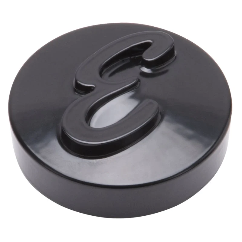 Edelbrock E Logo Black Anodized Nut for Pro-Flo Universal 14in Round Air Cleaners