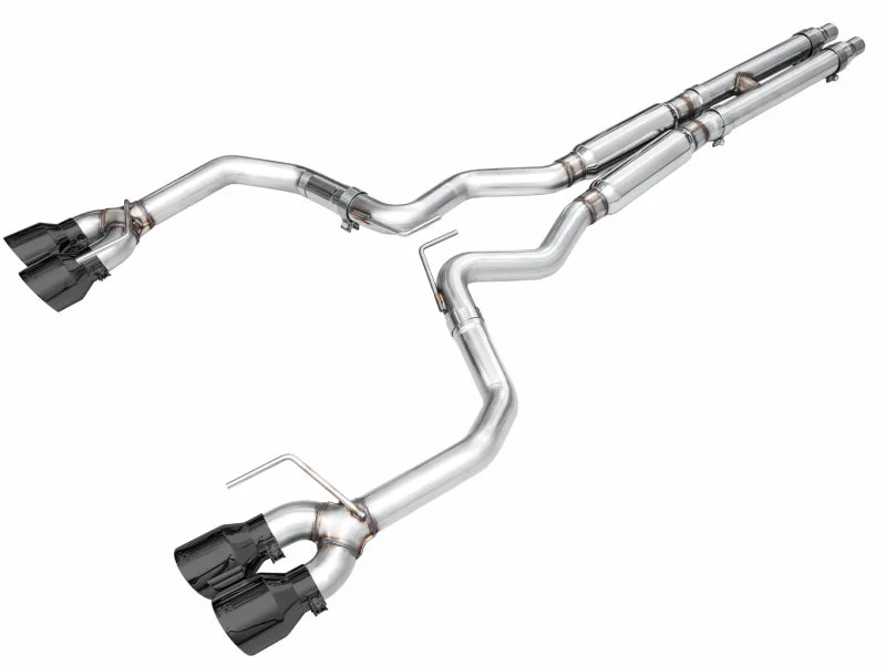 AWE 2024 Ford Mustang GT Fastback S650 RWD Track Edition Cat-Back Exhaust w/ Quad Diamond Black Tips