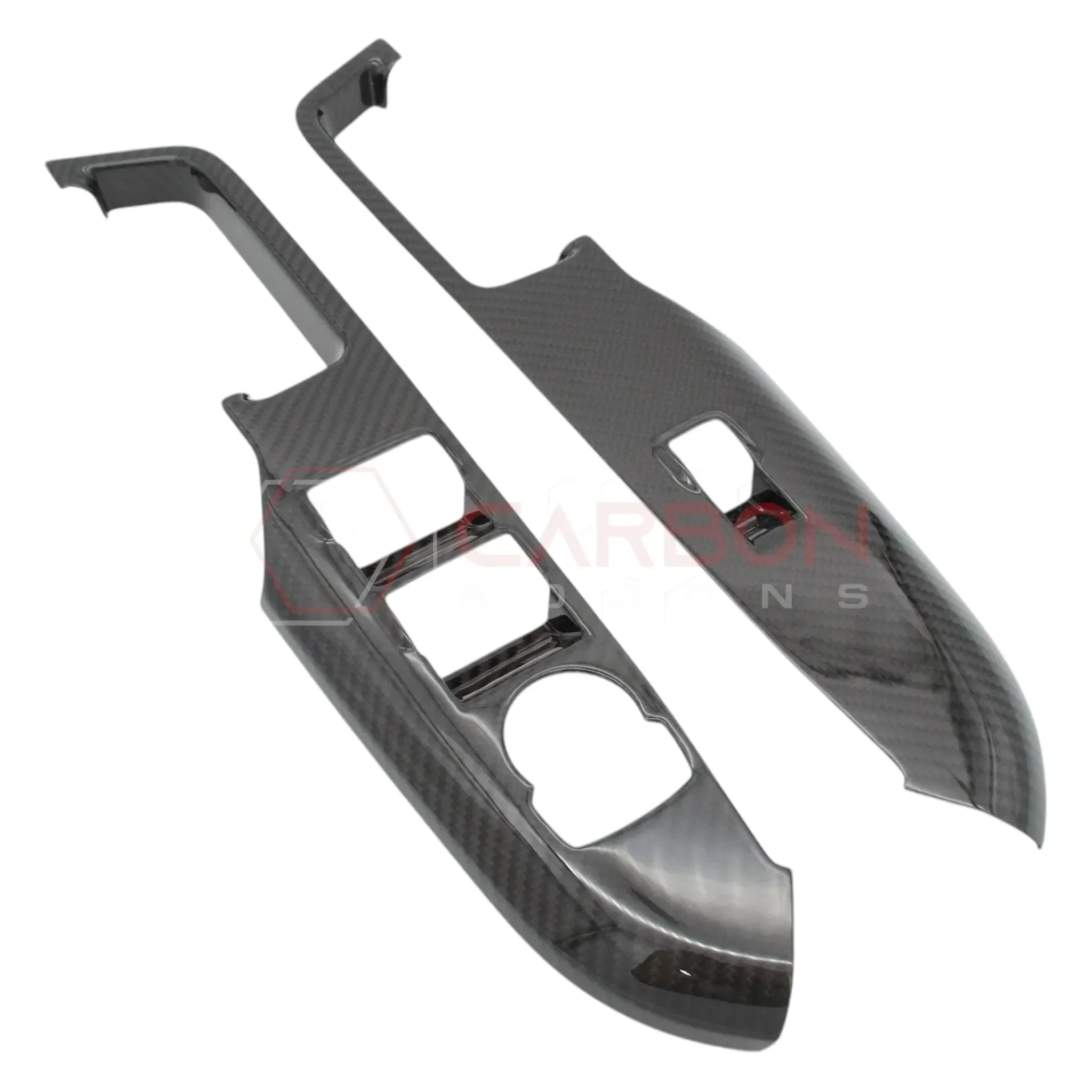 Real Carbon Fiber Window Switch Control Trim Covers for 2024+ Ford Mustang