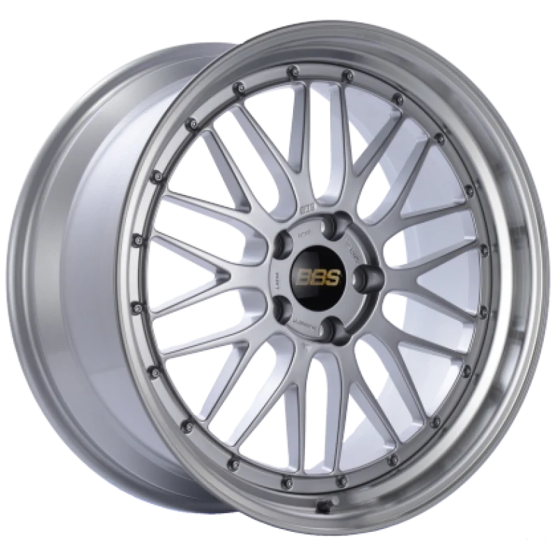 BBS LM 18x9.5 5x114.3 ET38 Diamond Silver Center Diamond Cut Lip Wheel -82mm PFS Req (S/O No Cancel)
