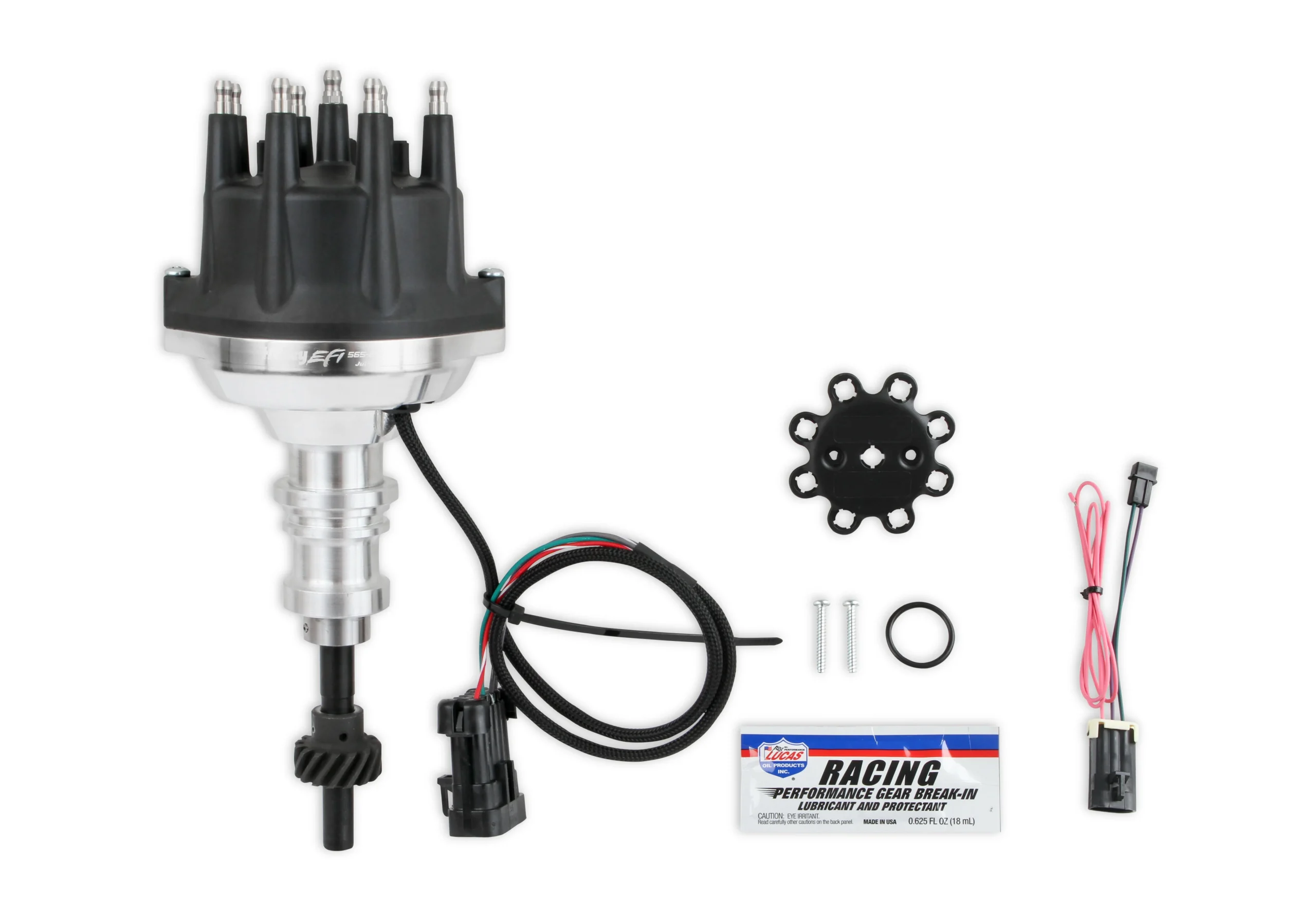 Ford SBF Low Profile Dual Sync Distributor for 8.2" SBF Hi-Ram Intake Manifold