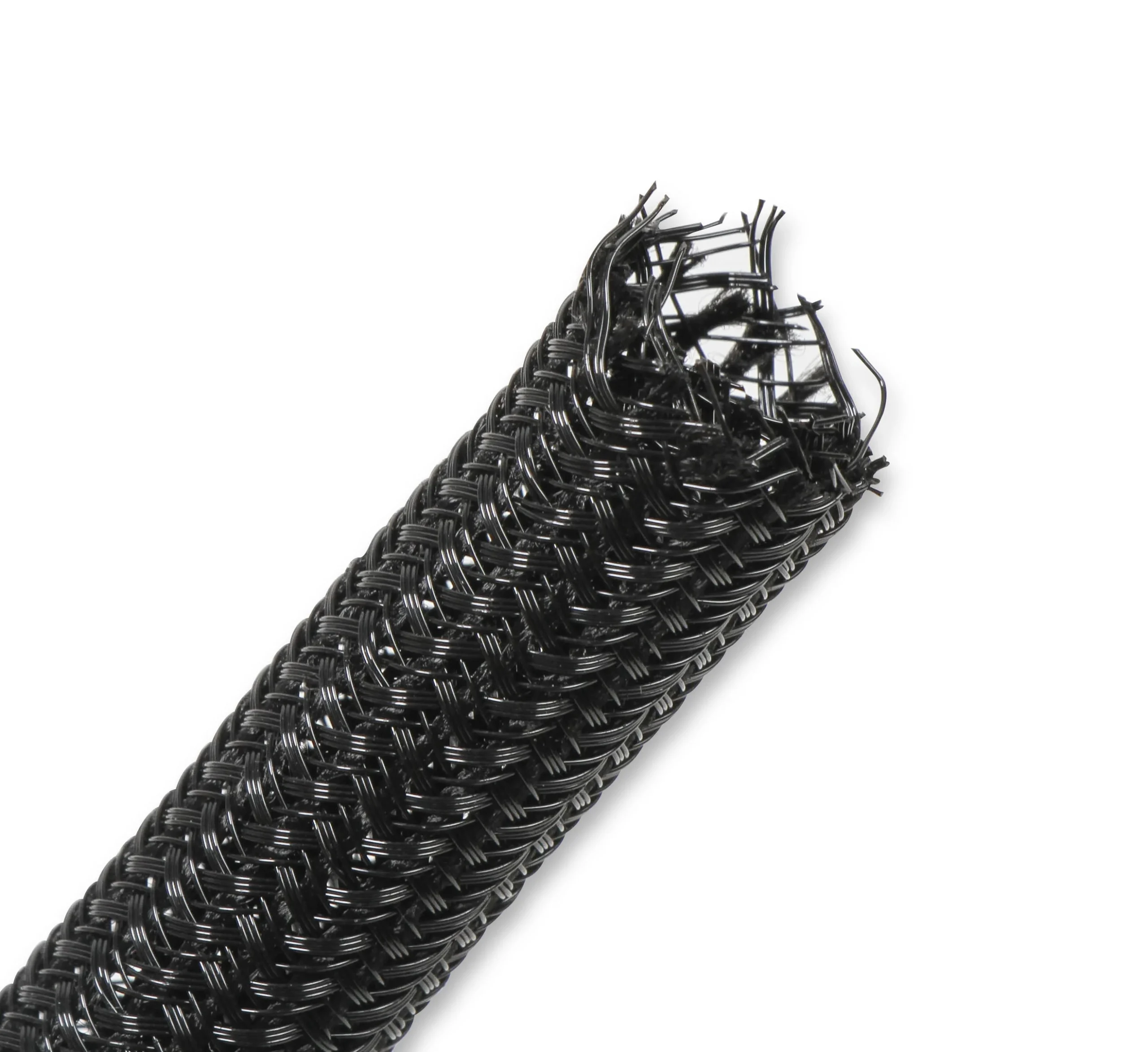 10 Feet, Black, 1/4" Braided F6 Split Wire Loom