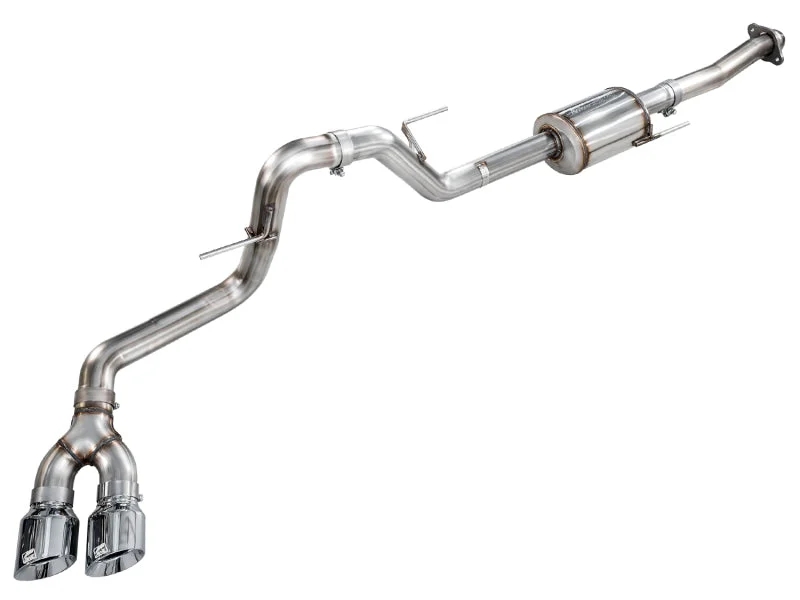 AWE Tuning 21-25 Ford F150 (14th Gen Reg Cab) Cat-Back Exhaust - 4.5in Dual Side Exit Chrome Tips