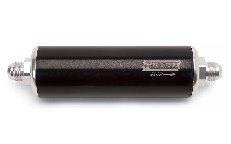 Russell Performance Black/Silver Anodized Aluminum (8-1/4in Length -10 to -6 male inlet/outlet)