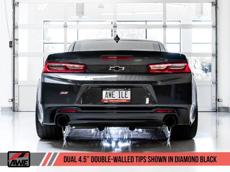 AWE Tuning 16-19 Chevrolet Camaro SS Axle-Back Exhaust - Touring Edition (Diamond Black Tips)