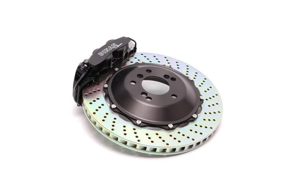 Dinan by Brembo Rear Brake Set - 2012-2020 BMW 3/4-Series Rear - Black Calipers - Drilled - F30/F31/F32/F33/F34/F36 - 2.0L XDrive w/ Standard Brakes - 3.0L w/ Standard Brakes