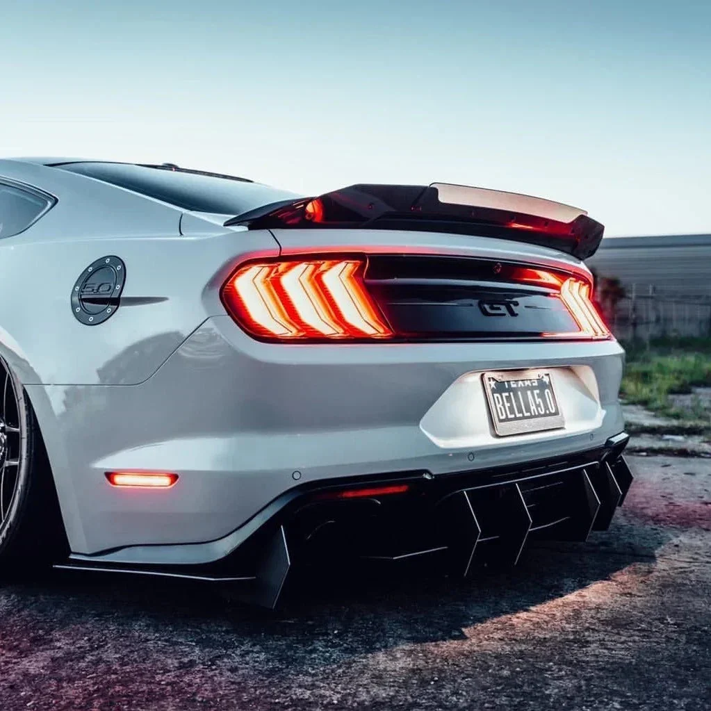 Track Pack Wicker Bill Rear Wing Extension for 2015–2023 Ford Mustang (Lexan)